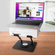 360° Metal Portable Laptop Tablet Stand Adjustable Holder For Desk Office Home - White - View 4