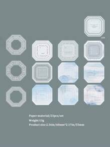 23 tờ/gói giấy ghi nhớ xé rời phong cách cổ điển, giấy ghi chú ghép ảnh - Nhiều màu - Xem 13