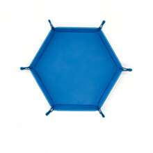 1pc PU Leather Folding Storage Tray, Hexagonal Dice Tray, Dice Holder Storage Box, Plain Desktop Storage Basket For Dice Games, Adult Party Games Suitable For Halloween/Christmas/Thanksgiving - Multicolor - View 17
