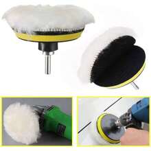 8pcs Car Foam Drill Buffing And Polishing Pad Kit, Compound Sponge And Wool Buffing Pads Cutting Buffing Pad Kit,Car Buffer Polishing Kit, Sponge Pad Kit For Car Auto Polish For Drill Buffing, Car Sanding, Polishing, Waxing, Cleaning Set - Multicolor - View 3