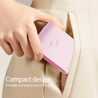 Caja de hilo dental con flosser de doble línea 52 unidades, morado, con sabor a menta, estuche portátil de viaje