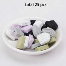 10/25/50pcs Rainbow Silicone Beads, 10 Color Arched Decorative Beads, Suitable For DIY Craft Projects Key Chains, Necklaces, Bead Pens, Pendants, Jewelry Making And Craft Making - Arched Silicone Beads - View 8