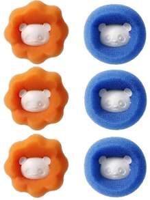 1/3/6 件可重复使用洗衣机清洁球、防起球衣物除毛器、洗衣机宠物毛发捕捉器、洗衣除毛刷 - 除毛清潔球 - 查看 12