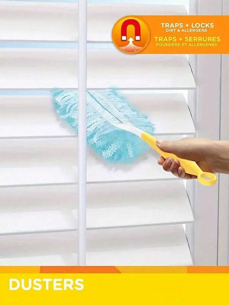 10 Piezas De Recargas Para Cabezal De Cepillo Electrostático Para Eliminación De Polvo Doméstica, Recargas De Cabezales De Cepillo Para Lavandería, Muebles, Coches, Teclados (mango No Incluido), Suministros De Limpieza, Herramienta De Limpieza, Suministros De Navidad - Azul - Añade 6