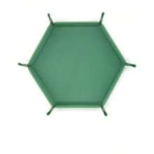 1pc PU Leather Folding Storage Tray, Hexagonal Dice Tray, Dice Holder Storage Box, Plain Desktop Storage Basket For Dice Games, Adult Party Games Suitable For Halloween/Christmas/Thanksgiving - Multicolor - View 18