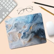 小方形鼠标垫，大理石纹理防滑橡胶底座，趣味鼠标垫，适用于桌上无线电脑鼠标、笔记本电脑、办公室、家居装饰、适合女性和女孩的可爱办公用品礼物，10.2"X8.3"X0.08" - 彩色 - 查看 16