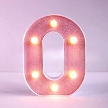 1pc 6.3inch Creative Pink Luminous A-Z Letter Light,Number Shape Light,Battery Powered Alphabet Light, Home Decor Letter Lamp,Room Decor Letter Shape Night Light,Bedroom Decor, Wedding Decor, Party Decor, Birthday Decor,Home Desktop Decoration Alphabet Light,Valentine's Day Decorative Lights