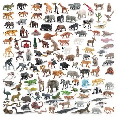 逼真的野生动物模型套装，家居/办公室桌面装饰