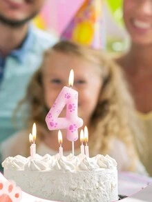 1 pezzo di candele numeriche 0-9 con stampa di zampa di gatto rosa per torta di compleanno o anniversario, decorazione carina a tema gatto - Rosa - Visualizzare 9