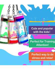 Liquid Motion Bubbler Keychains For Kids -Liquid Timer For Stress Relief, Calming Toys- Fidget Keychains For Gifts And Party Favors -Mesmerizing Sensory Toys (Set Of 3 / 1)