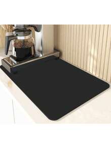 Tapete de borracha premium para cafeteira, 1 peça - superabsorvente, antiderrapante e seca louças - protetor de balcão de cozinha para cafeteiras e máquinas de café expresso, fácil de limpar, contato com alimentos, volta às aulas