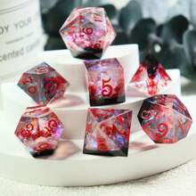 7pcs Resin Colorful Shiny Dice - For Party, Game And Entertainment - Multicolor - View 11