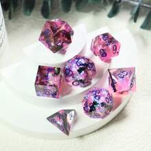 7pcs Resin Colorful Shiny Dice - For Party, Game And Entertainment - Multicolor - View 10