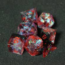 7pcs Resin Colorful Shiny Dice - For Party, Game And Entertainment - Multicolor - View 8