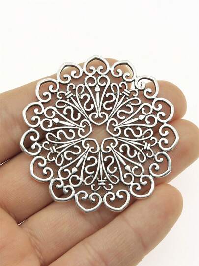 2pcs/Bag 53x53mm Mandala Pattern Charms Pendant For DIY Jewelry Making DIY Earring, Necklace, Bracelet, Keychain Making