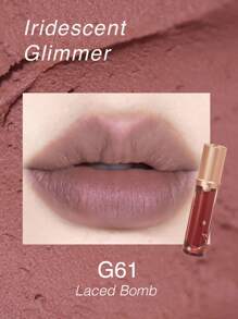 Love Whisper Matte Lip Gloss #G61 Laced Bomb | Matte Base Makeup With Micro-Shimmer | Soft Matte Lip Gloss, Lightweight Liquid Lipstick | Long-Lasting Color, Gift Set, 3.8g/0.13oz - Bom tẩm G61 - Xem 6