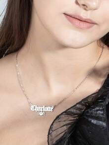 Dây chuyền tên Halloween tùy chỉnh, Trang sức thép không gỉ, Trang sức trang trí Halloween, Dây chuyền tên cá nhân, Dây chuyền bảng tên Gothic có chứa các yếu tố đáng sợ như bí ngô và ma để đeo hàng ngày hoặc những dịp đặc biệt, Quà tặng Halloween cho nam nữ, Quà tặng trang trí ngày lễ cho gia đình và bạn bè, Quà tặng Halloween - Bạc - Xem 4