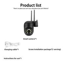 8MP/5MP 1080P 高清，双频 2.4G+5G WiFi 或 2.4G WiFi 可选，室外/室内安全摄像机，无线 WiFi 摄像机，监控摄像机，摄像机，PTZ 摄像机，智能室外/室内 PTZ 监控摄像机 - 黑色 - 查看 9