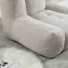 Fluffy Bean Bag Chair, Comfortable Bean Bag For Adults And Children, Super Soft Lazy Sofa Chair With Memory Foam And Ottoman, Indoor Modern Focus Bean Bag Chair For Living Room, Bedroom, Apartment