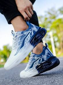 Herren neue Farbverlauf Mesh atmungsaktive Lässig Sportschuhe, Luftpolster stoßabsorbierende Laufschuhe, Mode vielseitige Schuhe für den Street-Style