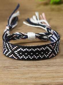 1 chiếc vòng tay bện phong cách Bohemian nhiều màu sắc, thích hợp cho phụ nữ và các cặp đôi đeo hàng ngày - Nhiều màu - Xem 6