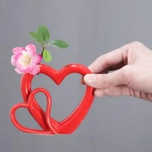 Mặt hàng trang trí hình trái tim mới, đồ trang trí tiệc cưới & lễ kỷ niệm, bình hoa để bàn văn phòng, đĩa cắm hoa khách sạn, quà tặng tốt nhất - Đỏ - Xem 12