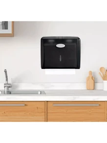 Dispensador De Papel Toallas Sanitas Para Cocina Y Baños - Negro - Ver 4
