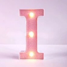 1pc 6.3inch Creative Pink Luminous A-Z Letter Light,Number Shape Light,Battery Powered Alphabet Light, Home Decor Letter Lamp,Room Decor Letter Shape Night Light,Bedroom Decor, Wedding Decor, Party Decor, Birthday Decor,Home Desktop Decoration Alphabet Light,Valentine's Day Decorative Lights