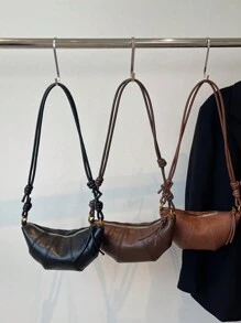 New Stylish Women Retro Simple Dumpling/Crescent Shaped Handbag Shoulder Messenger Bag Purse For Autumn & Winter