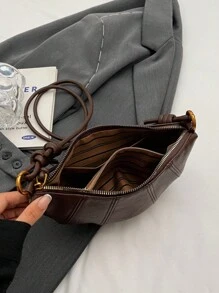 New Stylish Women Retro Simple Dumpling/Crescent Shaped Handbag Shoulder Messenger Bag Purse For Autumn & Winter