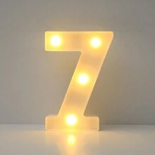 1pc 6.3 Inch Creative White Illuminated A-Z Letter Light, Numeric Shape Lamp, Battery Powered Alphabet Light, Home Decor Letter Lamp, Room Decor Letter Shape Night Light, Bedroom Decor, Wedding Decor, Party Decor, Birthday Decor, Desktop Decor Letter Light, Valentine's Day Decor Light, Proposal Scene Decor Light