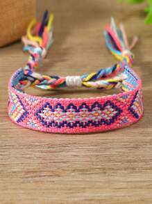 1 chiếc vòng tay bện phong cách Bohemian nhiều màu sắc, thích hợp cho phụ nữ và các cặp đôi đeo hàng ngày - Nhiều màu - Xem 19