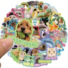50 PIEZAS Pegatinas de recompensa con animales divertidos, suministros escolares para maestros, regalo para niños, pegatinas impermeables para laptop, botella de agua, equipaje, papelería, teléfono, pegatinas divertidas a granel, pegatinas para botellas de bebida de niños, pegatinas de animales, pegatinas para maestros, pegatinas sarcásticas, pegatinas divertidas para niños, pegatinas divertidas a granel, pegatinas de cabras