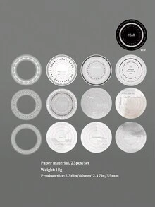 23 tờ/gói giấy ghi nhớ xé rời phong cách cổ điển, giấy ghi chú ghép ảnh - Nhiều màu - Xem 7