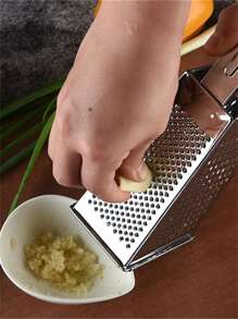 1/2pcs Stainless Steel 4-In-1 Multi-Function Grater, Household Multi-Purpose Vegetable Slicer, 4-Sided Kitchen Shredder - Silver - View 5