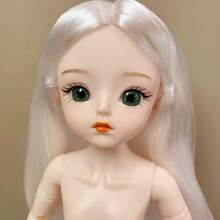 Muñeca de moda BJD de 11,81 pulgadas, muñeca bonita con maquillaje, articulaciones removibles, desnuda OB11, regalo de DIY para niña, muñeca Kawaii de dibujos animados de animación 3D con rostro de ojos verdaderos y disfraz, regalo de sorpresa de cumpleaños, Navidad, Año Nuevo