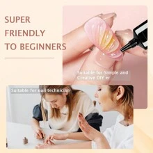 GLOZ 2pcs 15ml 3D Sculpting Gel, Suitable For Nail Art Design And DIY Manicure - Clear Gel Polish For Painting, Shaping, Sculpting And Decorating