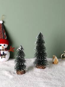 1pc Mini Snowy Christmas Tree, Small-Medium-Large Sizes, Home Holiday Party Shop Window Hotel Decoration, Halloween, Halloween Decoration