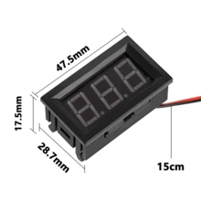 Voltímetro Digital 3 Digitos 4.5 A 30v Raspery,Arduino,Voltímetro Digital,Voltímetro CC - Verde - Ver 10