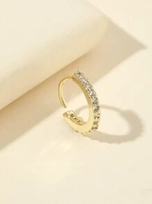 女士方晶锆石假鼻环铜质圆形软骨耳环穿孔身体饰品