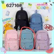 Korean Style Waterproof Women Backpack Casual School Bag Multifunctional With Buckle And Zipper-2024 - màu xanh lá - Xem 2