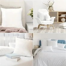 1/2/4 包装饰性抱枕套 - 羽绒替代枕芯用于装饰 - 可清洗，拉链式聚酯纤维靠垫，四季皆宜，防过敏填充方形靠垫抱枕