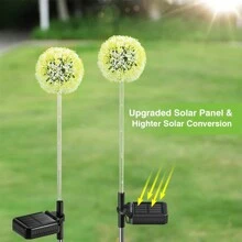 2pcs Solar Powered LED Lights, Waterproof Faux Onion Shape For Garden/Pathway/Yard/Ceremony, Driveway Lighting Outdoor