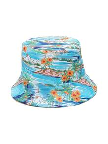 1 chiếc Mũ chống nắng hình cây dừa, hoa và đại dương thời trang mới cho mùa hè và mùa thu dành cho cả nam và nữ, mũ xô phong cách Hawaii dùng khi đi du lịch biển - phong cách Hawaii - Xem 5