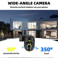 8MP/5MP 1080P 高清，双频 2.4G+5G WiFi 或 2.4G WiFi 可选，室外/室内安全摄像机，无线 WiFi 摄像机，监控摄像机，摄像机，PTZ 摄像机，智能室外/室内 PTZ 监控摄像机 - 黑色 - 查看 2