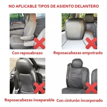 Juego De Fundas Para Asientos De Auto 10 Pcs, Universal - Gris - Ver 6