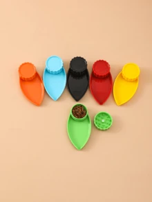 1 buc râșniță de ierburi tip barcă cu funcție de pâlnie, tăietor de tutun din plastic colorat, concasor de condimente de bucătărie, accesorii pentru fumat, cadou excelent pentru fumători, produs pentru magazin de fumat. - o marime - Vizualizare 11