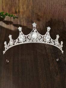 1 件儿童皇冠头饰、伴娘婚礼发饰、韩式婚纱配饰、公主生日皇冠水钻发带，适合生日派对、表演和拍摄，是送给女孩礼物的理想选择 - 彩色 - 查看 11