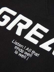 mini bala 女童秋季新款宽松高领卫衣 - 黑色 - 查看 8