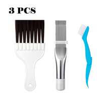 AC Cleaning Kit - 3 Different Condenser Cleaning Brushes, 2 Different Brush Types For Condenser Coil Cleaning - Air Conditioner Fin Evaporator Radiator Maintenance Cleaning Tools - Multicolor - View 8